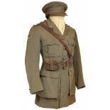 WW1 Tank Corps Officer’s Attributed Uniform.This uniform is attributed to Captain Reginald Frank