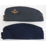 WW2 Civil Air Guard Forage Cap and RAF Officer’s Forage Capconsisting dark blue crown, body and