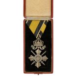 Bulgaria. Order of Military Merit, 6th Class Class, Boris III cased breast badge circa 1918-43.A