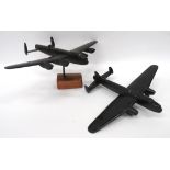 WW2 RAF Identification Models Lancaster Bomber & Manchester Bomberconsisting black, composite