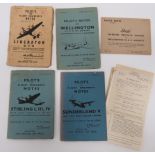 WW2 RAF Original Four Various Aircraft Pilots Notes Bookletsconsisting Pilots and Flight Engineers