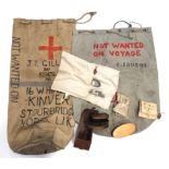 WW2 Good Selection of RAF Personal Equipmentincluding 1940 dated, RAF kit bag. The front named “J.