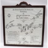 1939 Produced “Dart Aircraft Ltd” War Mapink drawn map showing the location of Dart Aircraft Ltd