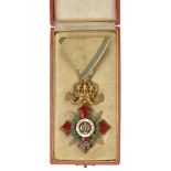 Bulgaria. Order of Military Merit, 4th Class Class, Boris III breast badge circa 1918-43.A fine
