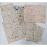 WW2 RAF Small Selection of Captains of Aircraft Target Mapsrelating to Jim T Robson RAAF 115 Sqn.