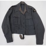 1945 Dated RAF War Service Battle Dress Jacketblue grey, woollen, single breasted, closed collar,