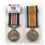 4th Bn Worcestershire Regiment WW1 Military Medal Pair.Awarded to 41096 SJT W UNDERWOOD WORC R”.