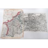 Two Escape & Evasion Silk Maps Covering Germanyconsisting black and white, single sided map “9U”