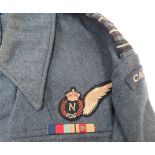 1941 Dated Canadian Issue Officer’s Battle Dress Jacketblue grey, woollen, single breasted, closed