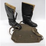 Attributed Pair of 1936 Pattern Flying Bootsblack leather, lower shoe section and upper calf