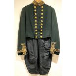 Royal Company of Archers Victorian full dress coateeA rare and good example of dark green Melton