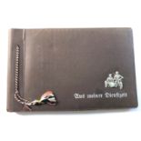 German Third Reich Army Photograph Album.An empty photograph album, the front cover mounted with