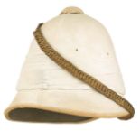 Boer War 1900 Other Rank’s White Foreign Service Helmet.A good rare example of the high crown