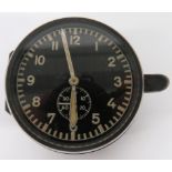 German Third Reich WW2 Luftwaffe Chronometer Clock by “Junghans”darkened composite backing case. The