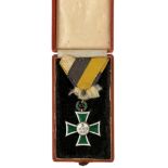 Bulgaria. Military Long Service Cross 1st Class for Twenty Years, cased Ferdinand I circa 1908-18.