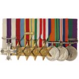 WW2 Royal Tank Regiment 1943 Middle East Military Cross, GSM Group of 8 Medals.A fine Tank to Tank