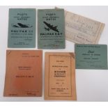 WW2 RAF Original Four Various Halifax Bomber Pilot Notes Bookletsconsisting Pilots and Flight