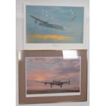 Limited Edition Print of a Lancasterby Keith Woodcock. Limited edition 88/850 showing a Lancaster