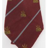 617 Squadron Dambusters Tiemaroon tie with light blue diagonal lines and yellow lightening over a