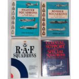 Four Various RAF Squadron Booksconsisting Fighter Squadron Of The RAF And Their Aircraft by John