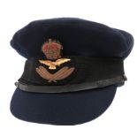 WW2 Pattern Royal Australian Air Force Service Dress Capdark blue crown, body and stiffened peak.