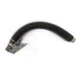 WW2 RAF E/F/G Type Oxygen Mask Tubeblack, corrugated rubber hose. Lower brass connection fitting