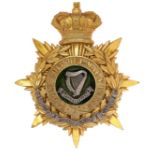 Irish. Connaught Rangers Victorian Officer’s helmet plate circa 1881-1901.