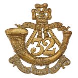 32nd (Cornwall) Light Infantry Victorian OR’s glengarry badge circa 1874-81.