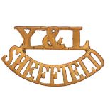 Y & L / SHEFFIELD WW1 “Sheffield Pals” brass Kitchener’s Army shoulder title.