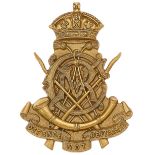 Indian Army. Calcutta Volunteer Rifles Victorian head-dress badge.