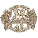Scottish. 42nd Royal Highland Regiment, Victorian Sergeant’s bonnet badge circa 1850-60.