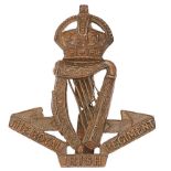 Irish. Royal Irish Regiment OSD cap badge circa 1902-22.