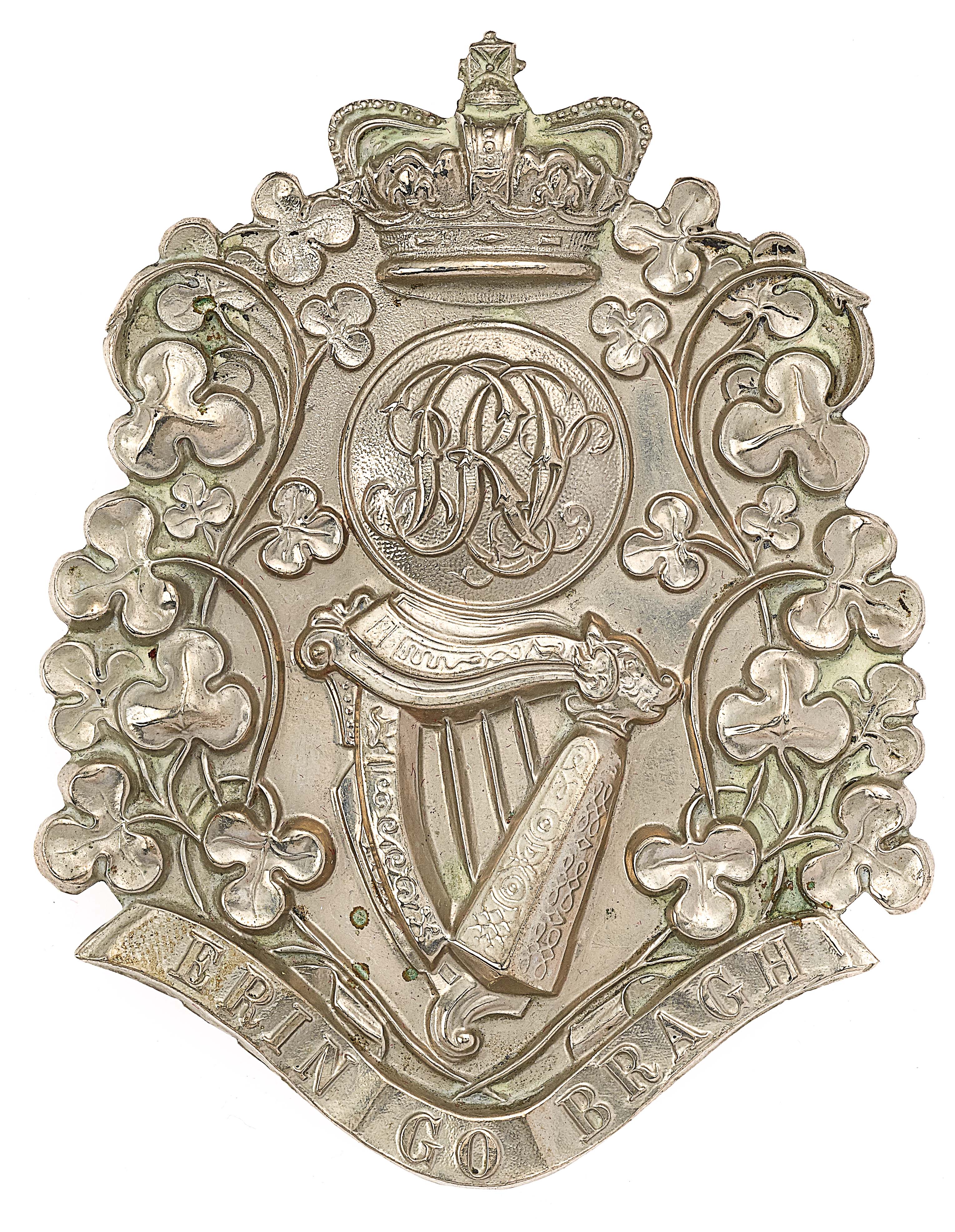 Liverpool Irish Volunteers post 1888 Victorian Sergeant’s pouch belt plate.