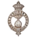 Indian Army. 1st Bombay Grenadiers Victorian Officer’s pagri badge.