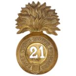 Scottish. 21st Foot (Royal North British Fusiliers) Victorian OR’s glengarry badge circa 1874-77.