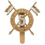 5th Royal Irish Lancers OR’s cap badge circa 1896-1922