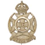 Indian Army. 16th Punjab Regiment post 1922 pagri badge.