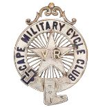 South Africa. Cape Military Cycle Club Victorian badge