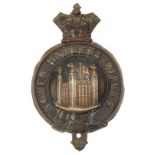 Tower Hamlets Rifles Victorian OR’s glengarry badge circa 1881-1901.