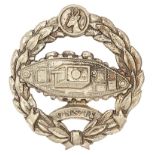 South Africa Tank Corps WW2 beret badge circa 1941-43.
