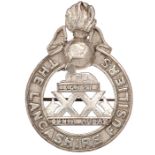 Lancashire Fusiliers post 1881 Victorian Officer’s pagri badge.