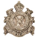 Indian Army. Nilgiri Malabar Battalion AFI post 1917 cap badge.