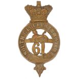 61st (South Gloucestershire) Regiment of Foot Victorian OR’s glengarry badge circa 1874-81.