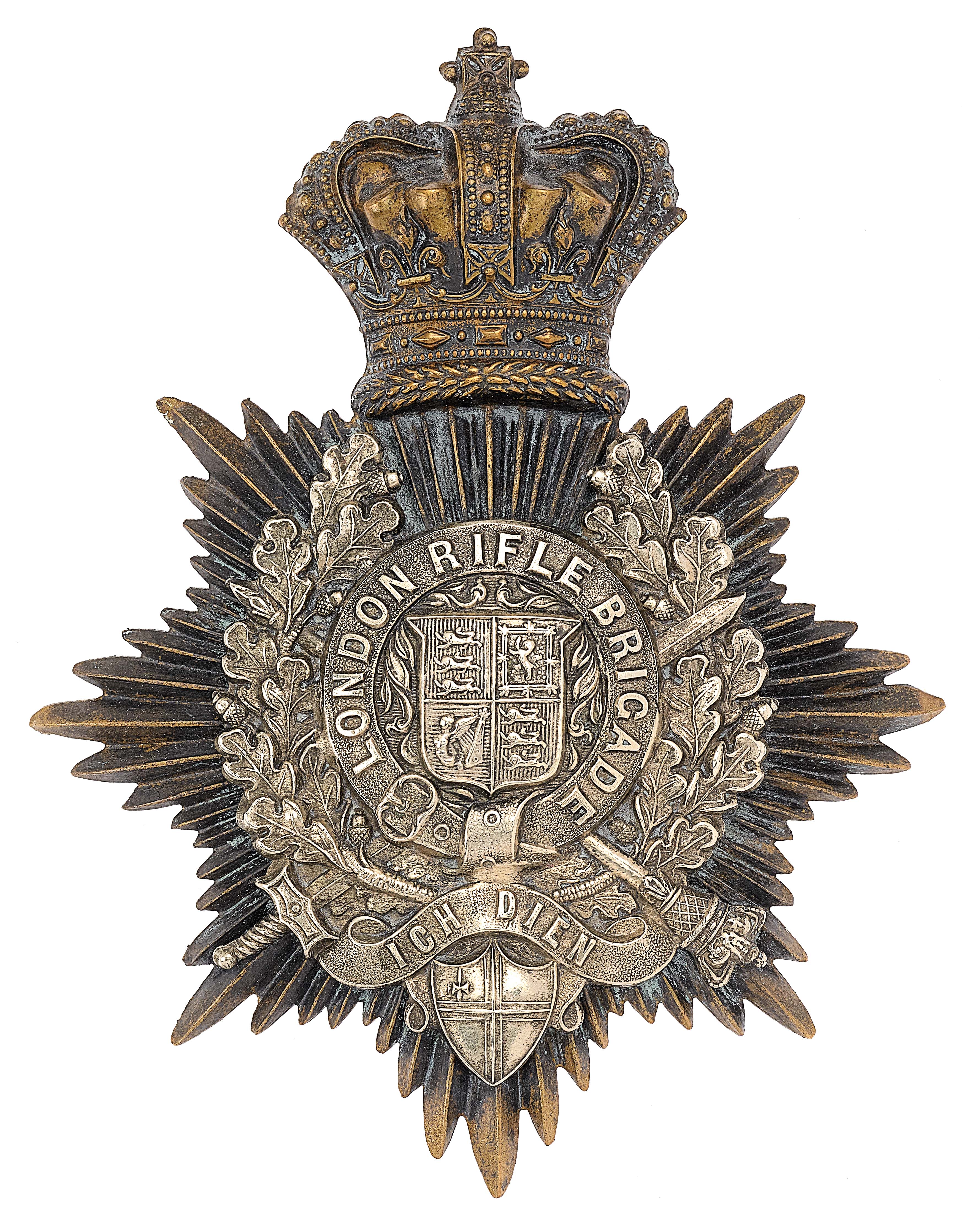 1st (City of London Volunteer Rifle Brigade) Victorian shako plate circa 1859-1901