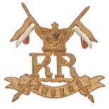 Boer War Her Majesty’s Reserve Regiment of Lancers bi-metal cap badge.