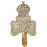 Irish. Ulster 14th Bn (Young Citizens) Royal Irish Rifles WW1 “Kitchener’s Army” cap badge.