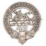 49th (Hertfordshire) Regiment of Foot Victorian Officer’s glengarry badge circa 1874-81.