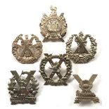 6 Scottish glengarry badges.