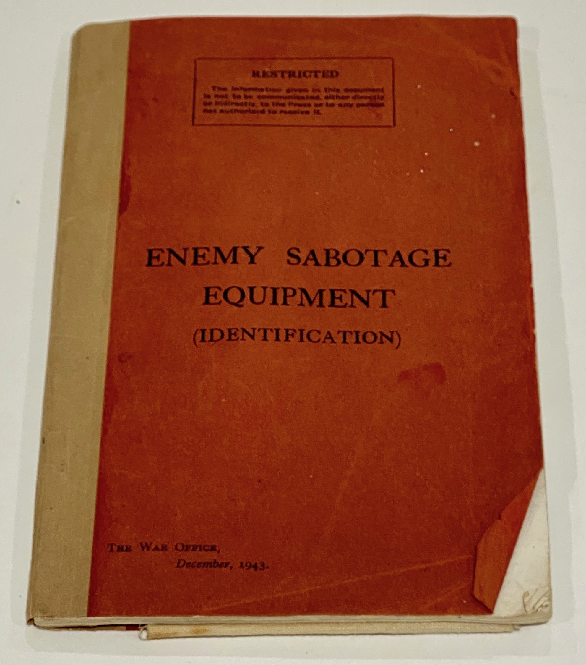 WW2 1943 WD Publication “Enemy Sabotage Equipment (Identification)