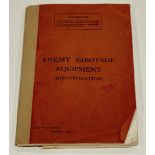 WW2 1943 WD Publication “Enemy Sabotage Equipment (Identification)